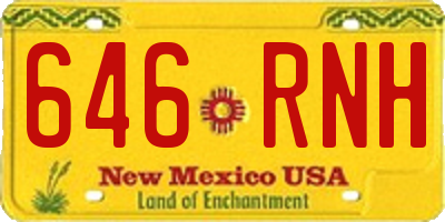 NM license plate 646RNH