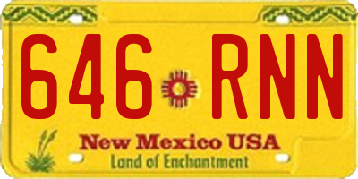 NM license plate 646RNN