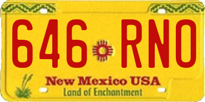 NM license plate 646RNO