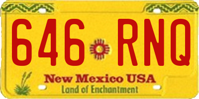 NM license plate 646RNQ