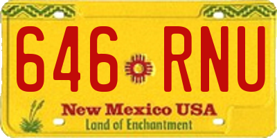 NM license plate 646RNU