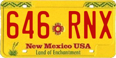 NM license plate 646RNX