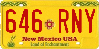 NM license plate 646RNY