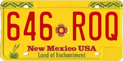NM license plate 646ROQ