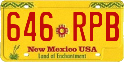 NM license plate 646RPB