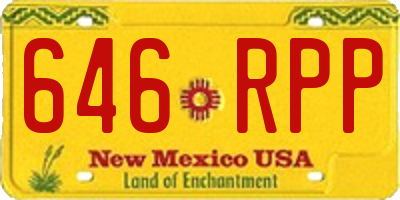 NM license plate 646RPP