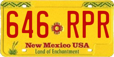NM license plate 646RPR