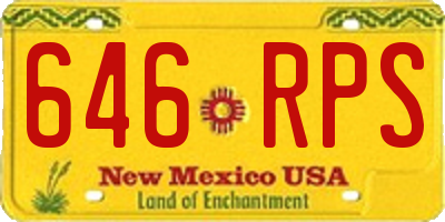 NM license plate 646RPS