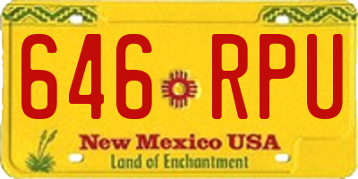 NM license plate 646RPU