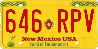 NM license plate 646RPV