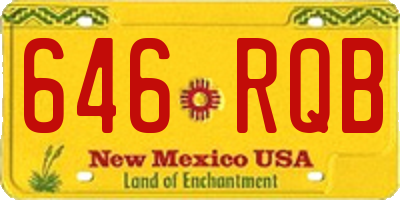 NM license plate 646RQB