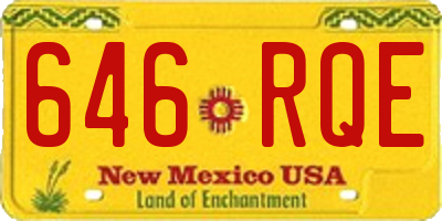NM license plate 646RQE