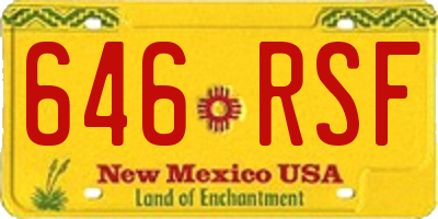NM license plate 646RSF