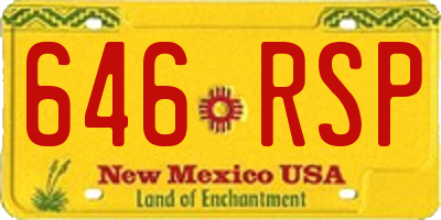 NM license plate 646RSP