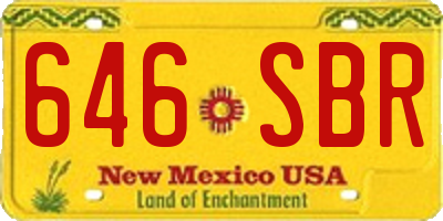 NM license plate 646SBR