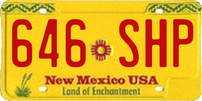 NM license plate 646SHP
