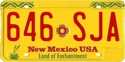 NM license plate 646SJA
