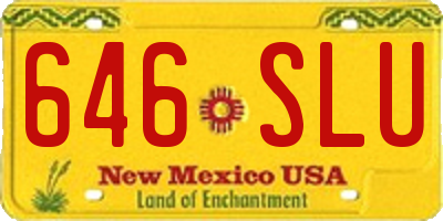 NM license plate 646SLU