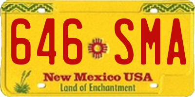 NM license plate 646SMA