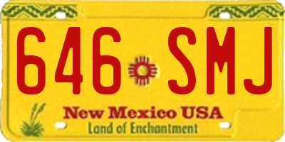 NM license plate 646SMJ