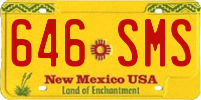 NM license plate 646SMS