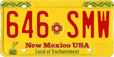 NM license plate 646SMW