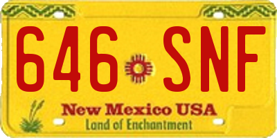 NM license plate 646SNF