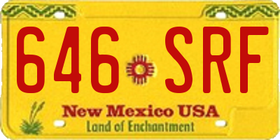 NM license plate 646SRF