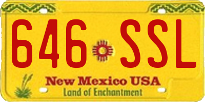 NM license plate 646SSL