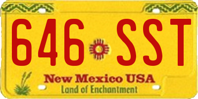 NM license plate 646SST