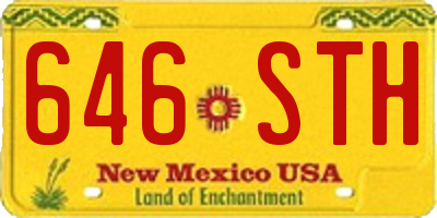 NM license plate 646STH