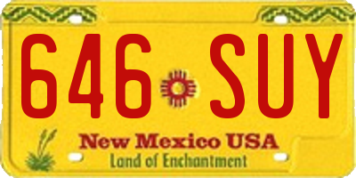 NM license plate 646SUY