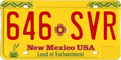 NM license plate 646SVR