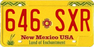 NM license plate 646SXR