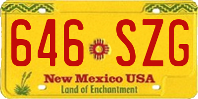 NM license plate 646SZG