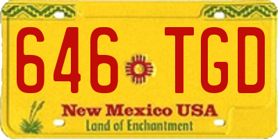 NM license plate 646TGD