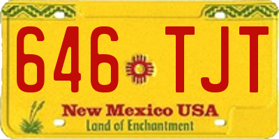 NM license plate 646TJT