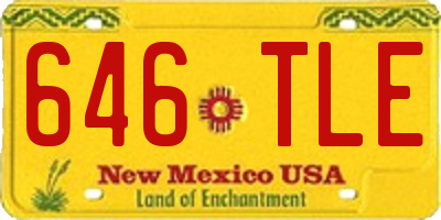 NM license plate 646TLE