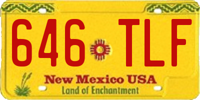 NM license plate 646TLF