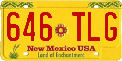 NM license plate 646TLG