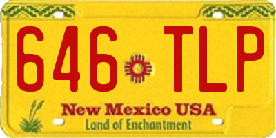 NM license plate 646TLP