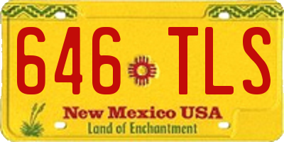 NM license plate 646TLS