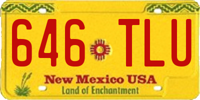 NM license plate 646TLU