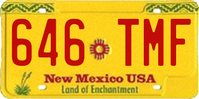 NM license plate 646TMF