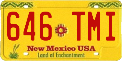 NM license plate 646TMI