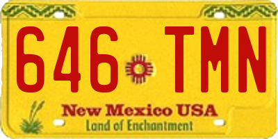 NM license plate 646TMN