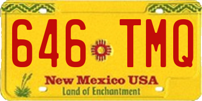NM license plate 646TMQ