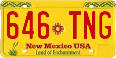 NM license plate 646TNG