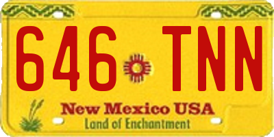 NM license plate 646TNN