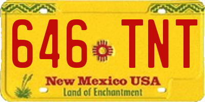 NM license plate 646TNT